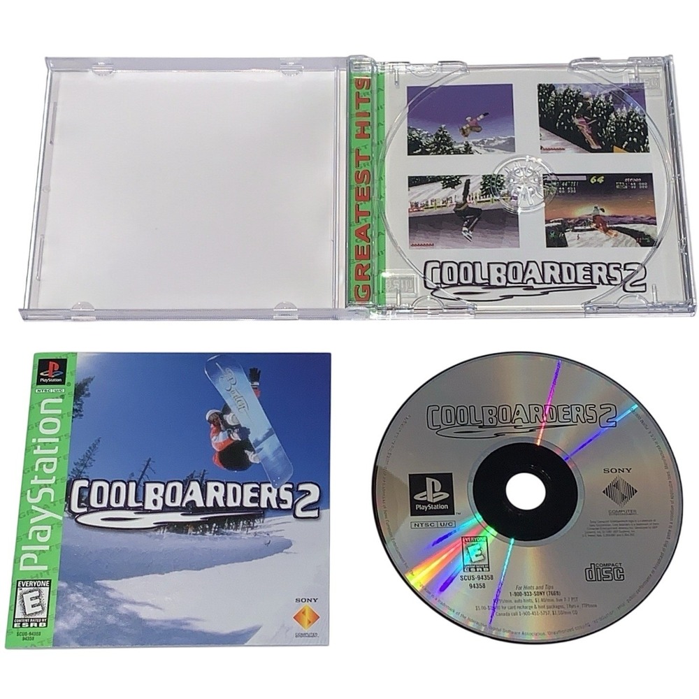 Cool Boarders 2 (Sony PlayStation 1, 1997) PS1 CIB Manual Tested Gameplay Video